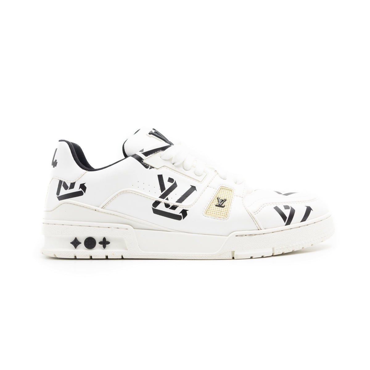 Louis Vuitton Trainer White Black Logo
