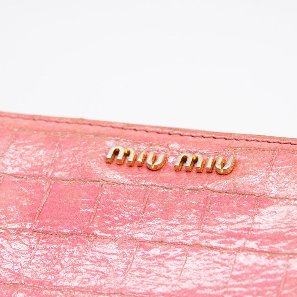 Miu Miu Portefeuille Cuir Rose