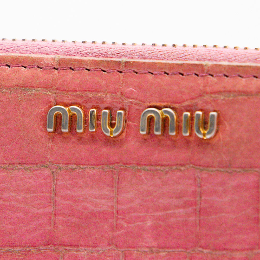Miu Miu Portefeuille Cuir Rose