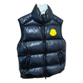 Moncler doudoune sans manche logo jaune