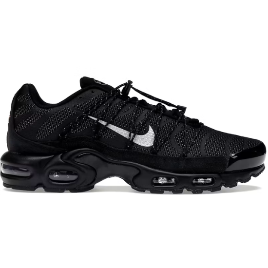 Nike Air Max Plus laçage Toggle coloris noir réfléchissant