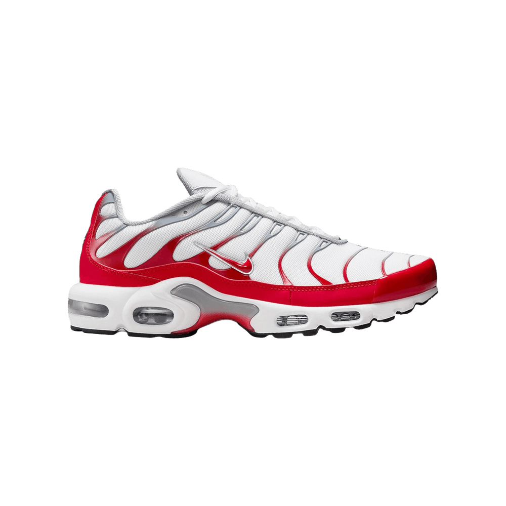 Nike Air Max Plus White University Red Wolf Grey