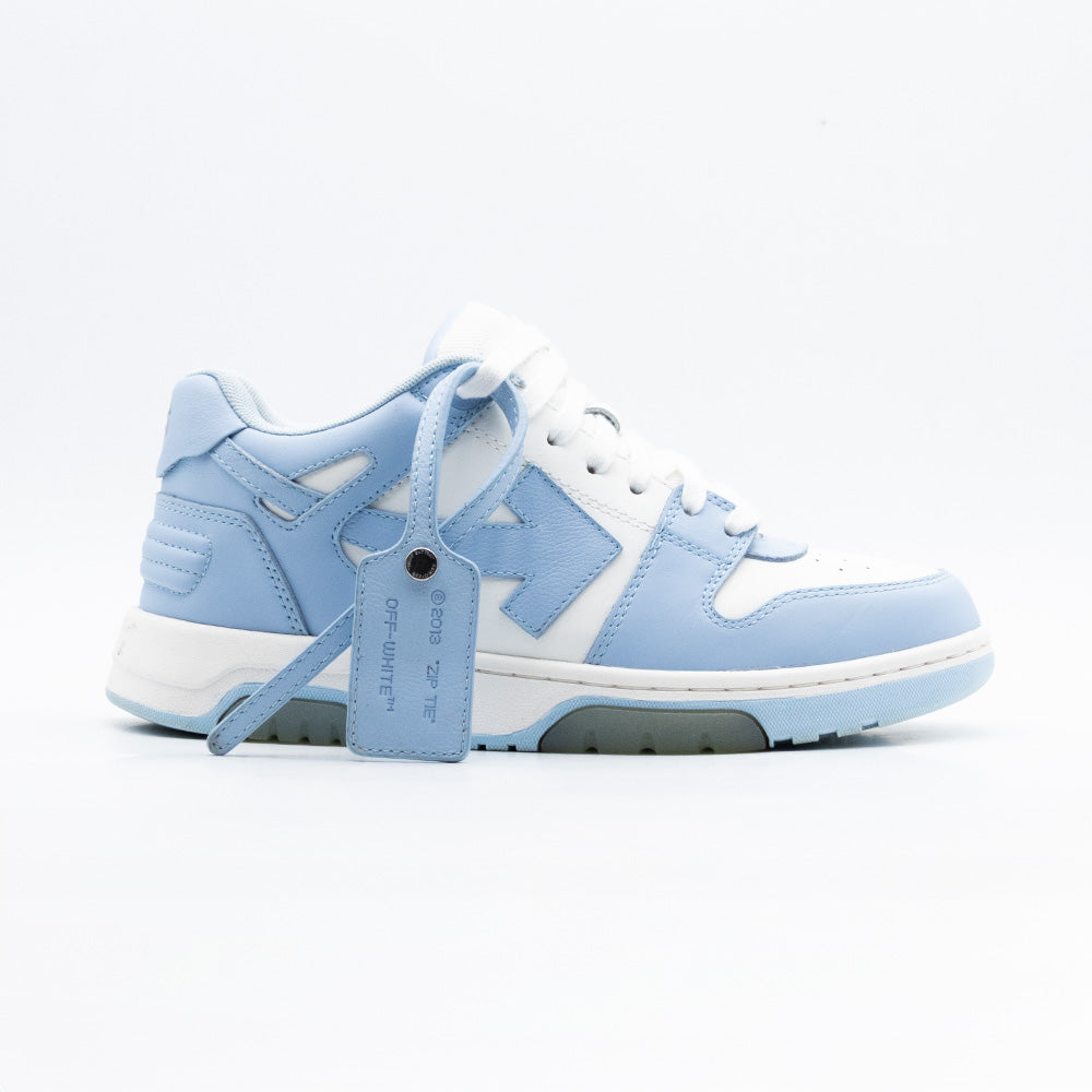 Off-White Out Of Office OOO Low Tops Leather White Light Blue