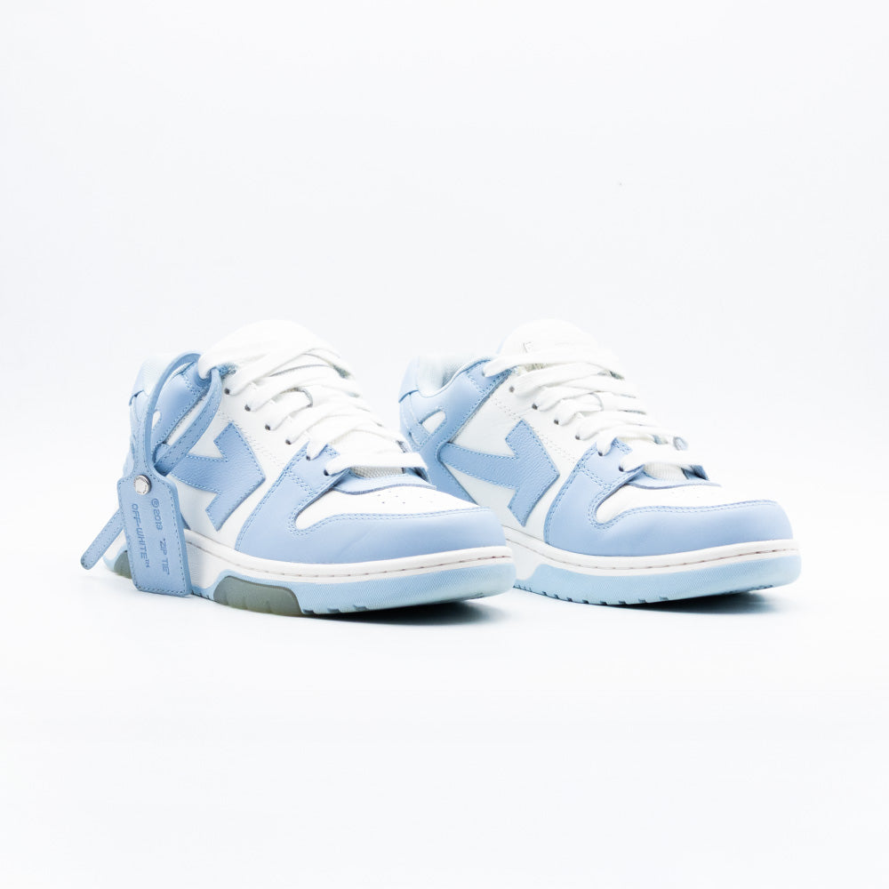 Off-White Out Of Office OOO Low Tops Leather White Light Blue