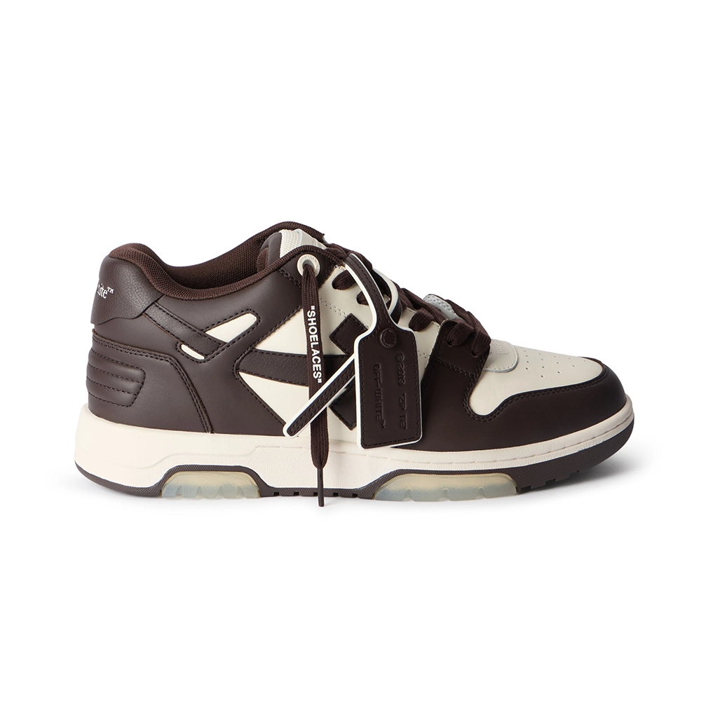 Off-White Out Office OOO Low Tops Chocolate White
