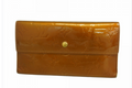 ortefeuille long Louis Vuitton Vernis Porte-Trésor International bronze