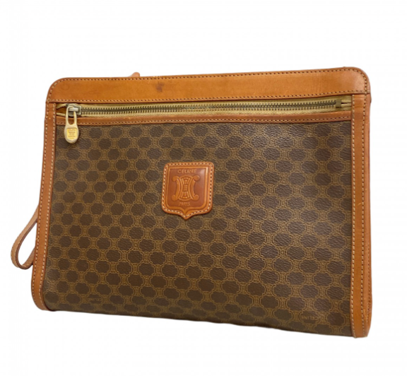 Pochette Céline Macadam  marron