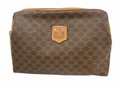 Pochette Céline Macadam PVC marron ferrures dorées