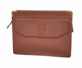 Pochette Cartier Must cuir bordeaux garnitures dorées
