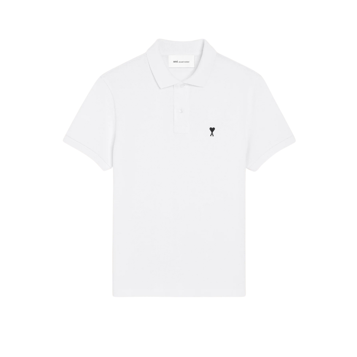 Polo Ami Paris Blanc De Coeur Noir