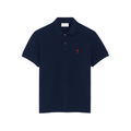 Polo Ami Paris Marine De Coeur Rouge