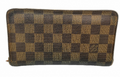 Portefeuille long Louis Vuitton Damier Porte-Monnaie Zip ébène