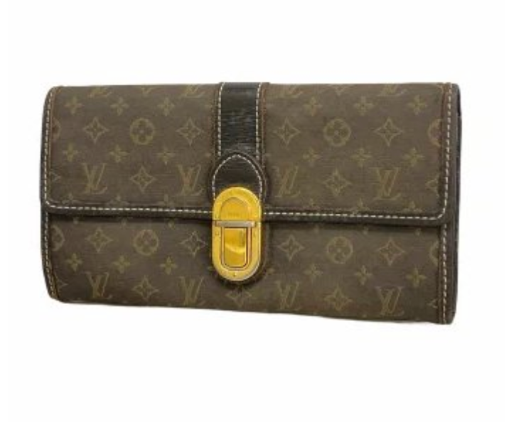 Portefeuille long Louis Vuitton Monogram Idylle Portefeuille Sarah fusain
