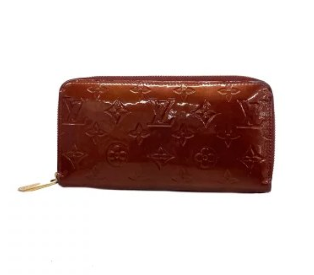Portefeuille long Louis Vuitton Vernis Zippy M91536 rouge fauviste