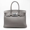 Sac à main Hermès Birkin 30 Etoupe grey