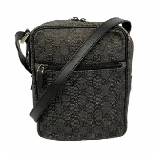 Sac bandoulière Gucci denim noir