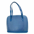 Sac bandoulière Louis Vuitton Lussac épi bleu Tolède