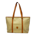 Sac cabas Céline Macadam PVC marron, garniture dorée