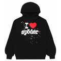 Sp5der I Heart SP5 Souvenir Hoodie Black