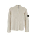 Stone Island Pull Cardigan Laine Beige