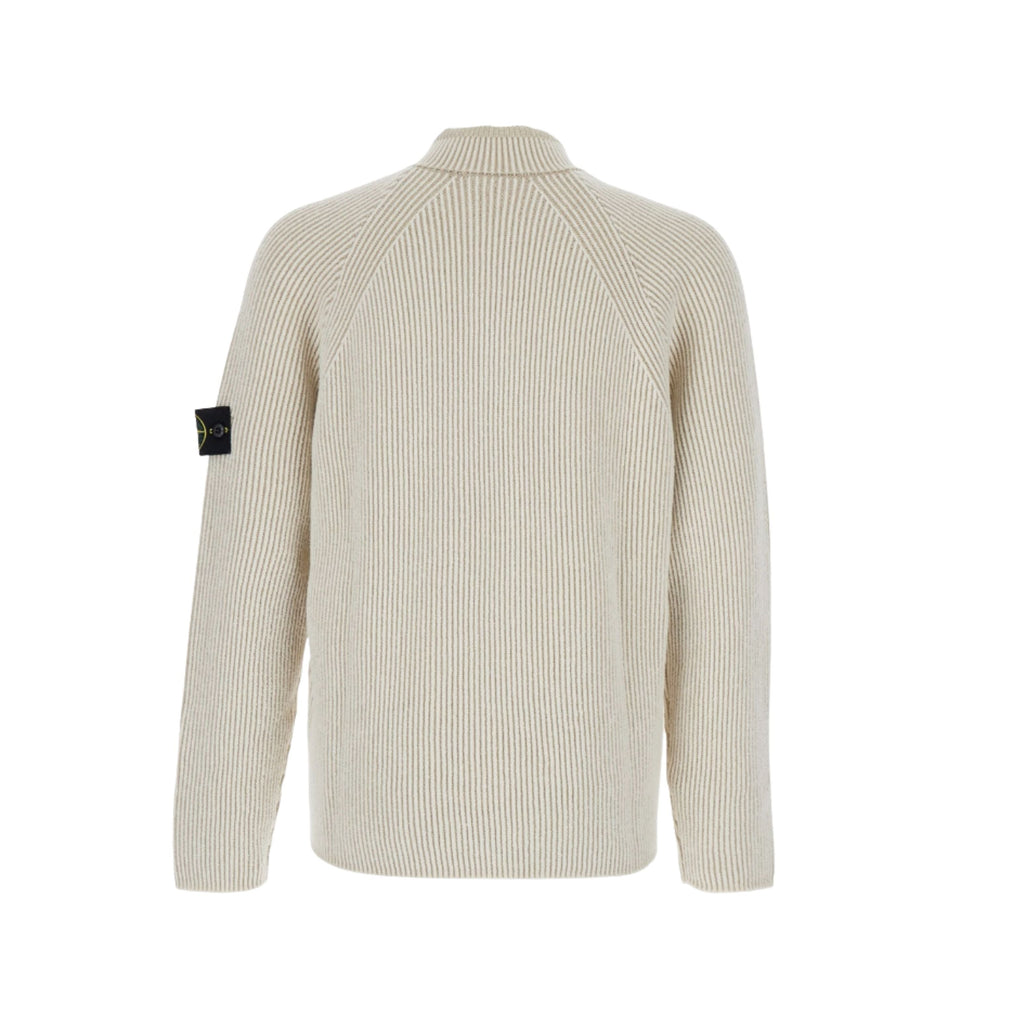 Stone Island Pull Cardigan Laine Beige